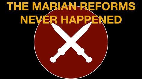 The Marian Reforms didn't happen (at least not the way you think) - YouTube