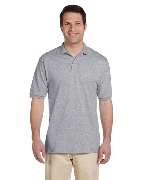 Adult Men’s Short Sleeve Polo – GREY – Rolesville Charter Academy