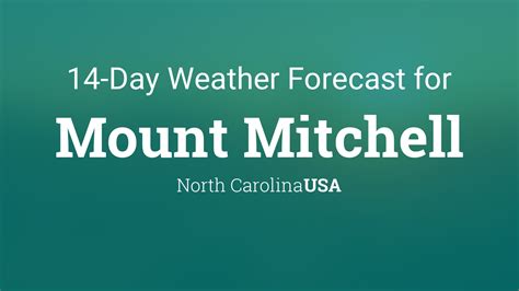 Mount Mitchell, North Carolina, USA 14 day weather forecast