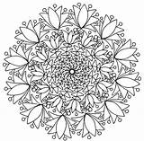 Complex Mandala Flower Coloring Page Printable For Kids  sketch template