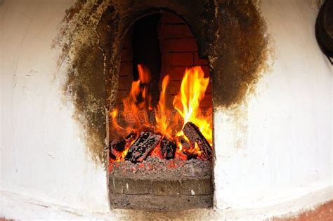 Fire in oven stock photo. Image of blaze, wood, cook - 10995200