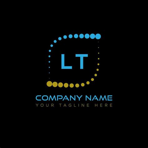 LT letter logo design on black background. LT creative initials letter ...