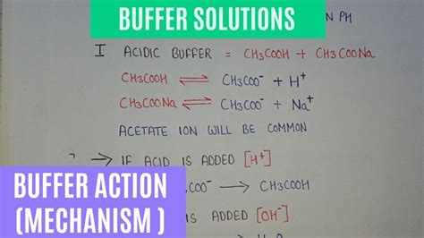 Buffer action mechanism | Buffer solution, Buffer, Solutions