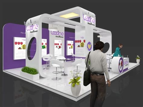 Exhibition stall 3d model 9x6 mtr 3 sides open Pharma | Exhibition ...