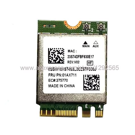 Realtek RTL8821CE 802.11AC 1X1 NGFF/M.2 Schnittstelle Dualband 2.4G 5G ...