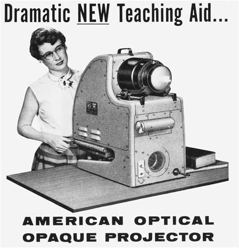 American Optical, 1955 | Opaque projector, Computer history, Projector