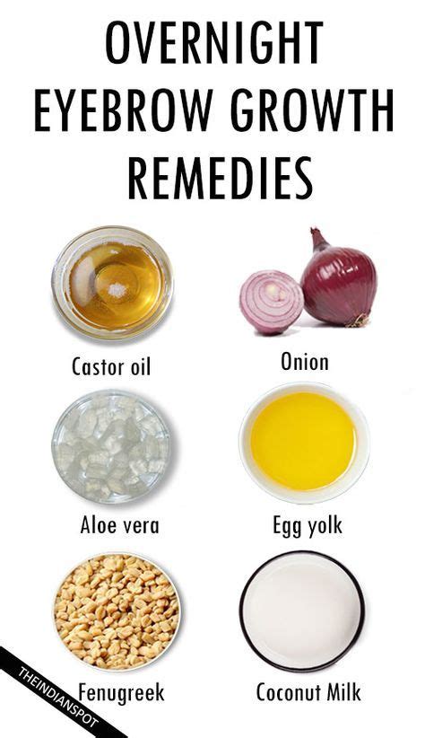 Overnight eyebrow growth remedies (With images) | Eyebrow growth remedies, Beauty tips with ...