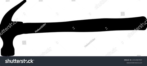 Hammer Vector Silhouette Isolated On White Stock Vector (Royalty Free) 2153567557 | Shutterstock