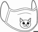 Face Mask Coloring Page  Easy Drawing Guides sketch template