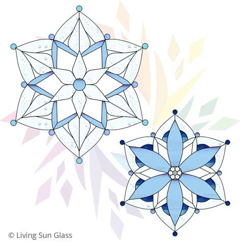 Snowflake Stained Glass Pattern Printable Digital Download - Etsy