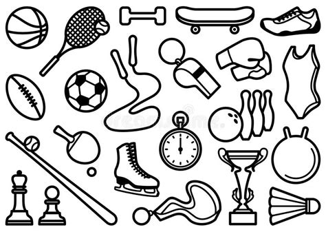 Sports symbols stock vector. Image of baseballs, competition - 16749387