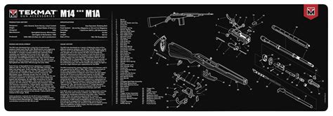 TekMat TEKR36M14 Original Cleaning Mat Springfield M1A Parts Diagram 12" x 36" | Liberty Sport ...