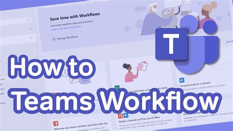 Microsoft Teams | How to Create Workflows in Teams - YouTube