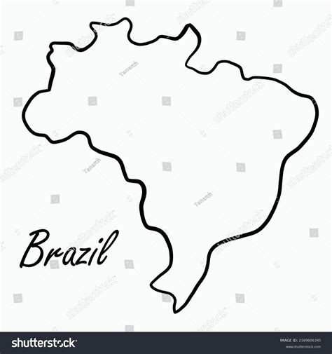 Doodle Freehand Drawing Brazil Map Vector Stock Vector (Royalty Free) 2169606345 | Shutterstock