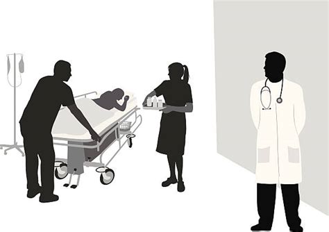 Patient Hospital Bed Silhouette Illustrations, Royalty-Free Vector Graphics & Clip Art - iStock