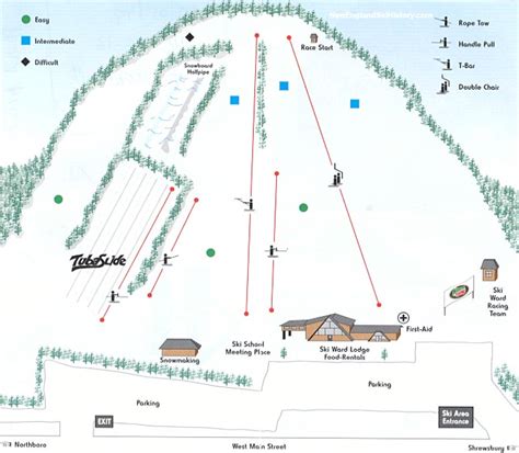 2002-03 Ski Ward Trail Map - New England Ski Map Database - NewEnglandSkiHistory.com