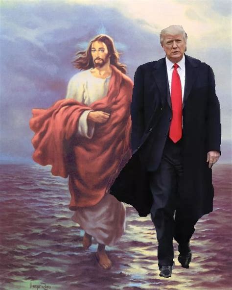 Jesus and Trump Walk on Water Blank Template - Imgflip