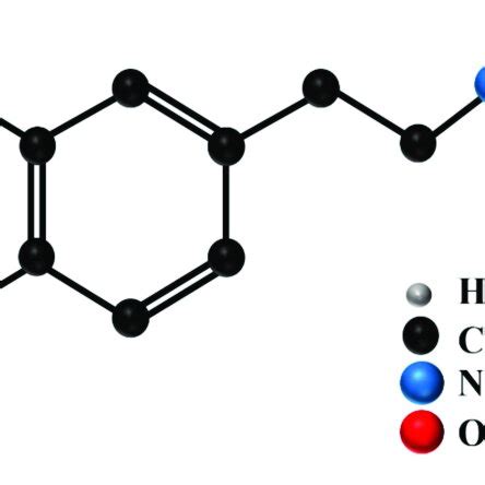 Structure of a dopamine molecule. | Download Scientific Diagram