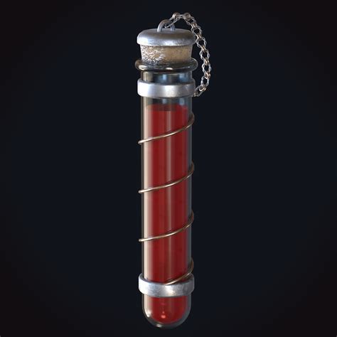 3D red potion vial health model - TurboSquid 1318811