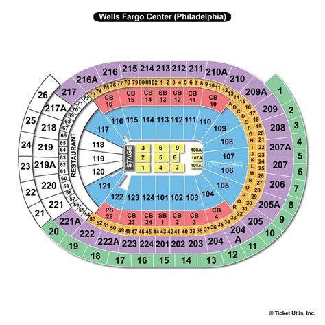 Wells Fargo Center, Philadelphia PA - Seating Chart View