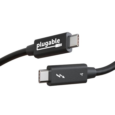 Plugable Thunderbolt 4 Cable [Thunderbolt Certified] 6.6ft USB4 Cable ...