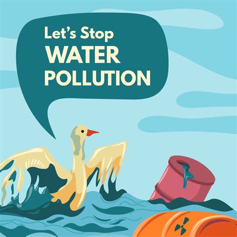 Lets stop water pollution, save oceans and seas 17519846 Vector Art at Vecteezy