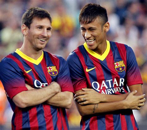 Barcelona teammates Neymar & Leo Messi shower love upon each other at ...