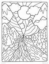 Mountain Scenery Coloring Pages At GetColoringscom  Free Printable sketch template