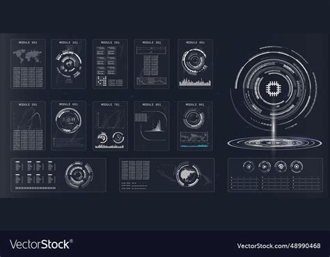 Futuristic interface elements Royalty Free Vector Image