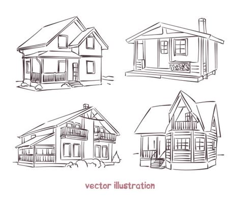 Country House Drawings Illustrations, Royalty-Free Vector Graphics ...