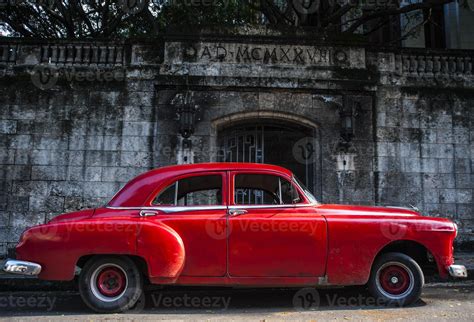 Vintage 1950s Red car 1243021 Stock Photo at Vecteezy