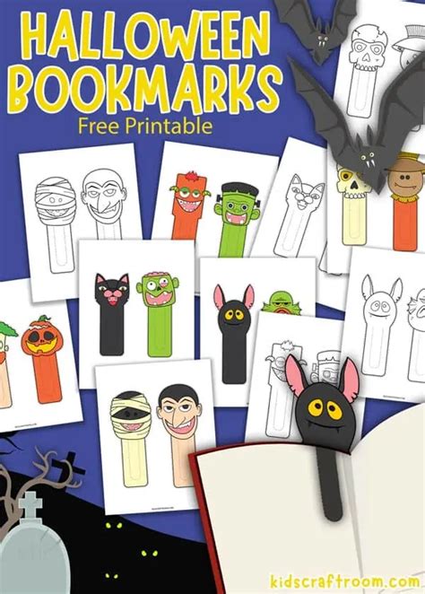 Spooky Free Printable Halloween Bookmarks For Kids - Kids Craft Room