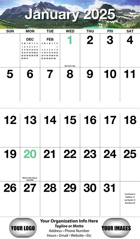 Big Numbers 13 Month Full-size Wall Calendar- #841 NEW ITEM!!! : Imprinted Calendars | The ...