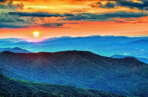 Blue Ridge at Sunset Photograph by Blaine Owens - Fine Art America