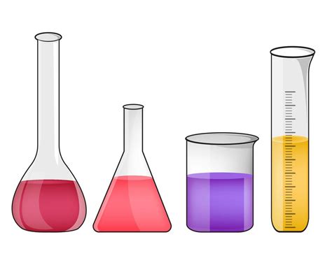 Chemical apparatus beaker conical flask for chemistry lab experiments ...