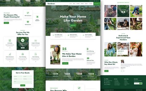 Gardening Website Template Free Download - HTML Codex