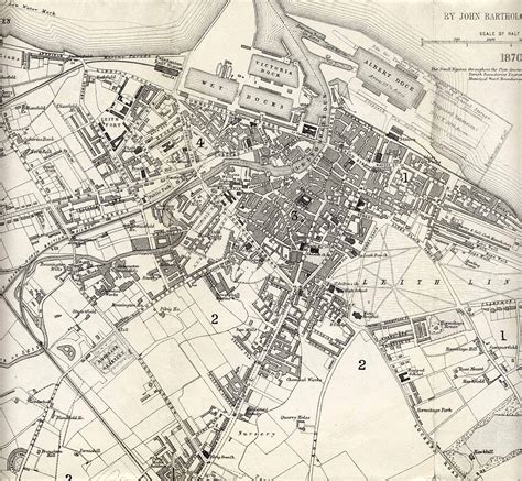 Leith map - 1870 - enlarged | Fantasy city map, City maps, Leith