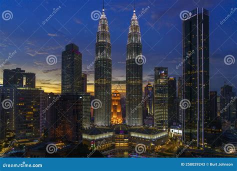 Kuala Lumpur, Malaysia, July 10, 2022 - Twin Towers at Night ...