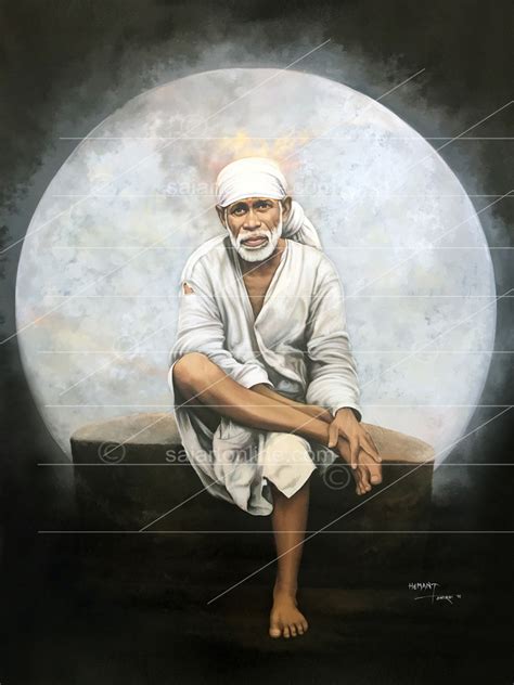 Best Seller - Shop Online Saibaba Sitting On Stone Painting