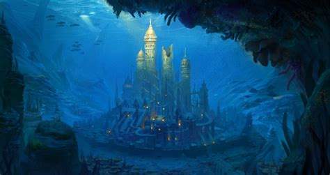 ArtStation - underwater city, Nicola Angius My Fantasy World, Fantasy City, Fantasy Castle ...