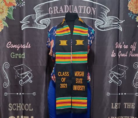 Graduation Kente Morgan State University kente cloth stoles