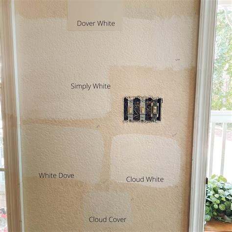 Benjamin-Moore-Simply-White-Dover-White-White-Dove-Cloud-White-and-Cloud-Cover - Interiors By Color