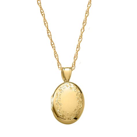 Large Oval Gold plated Sterling Silver Diamond Locket Necklace Etched ...