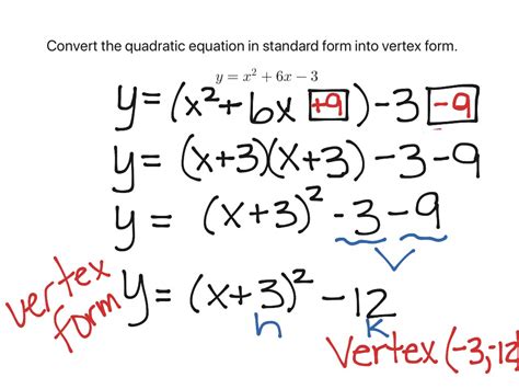 ShowMe - Standard form to vertex form