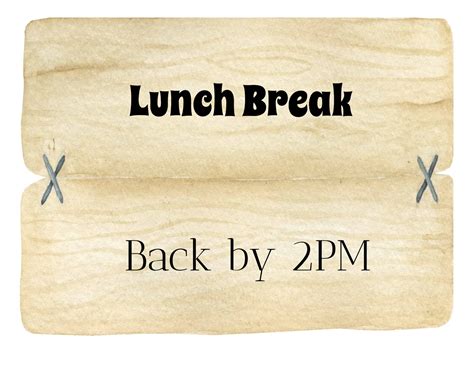 FREE Editable and Printable Out to Lunch Sign | Instant Download