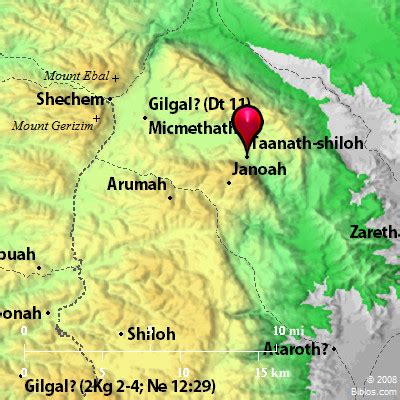 Bible Map: Taanath-shiloh