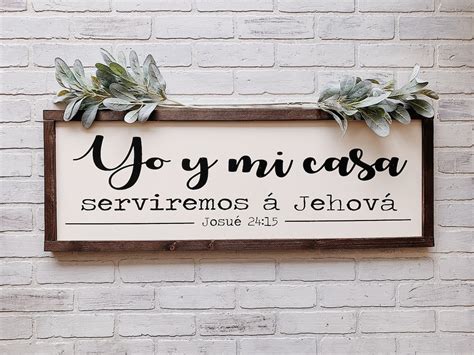 Yo Y Mi Casa Serviremos a Jehova as for Me and My House - Etsy