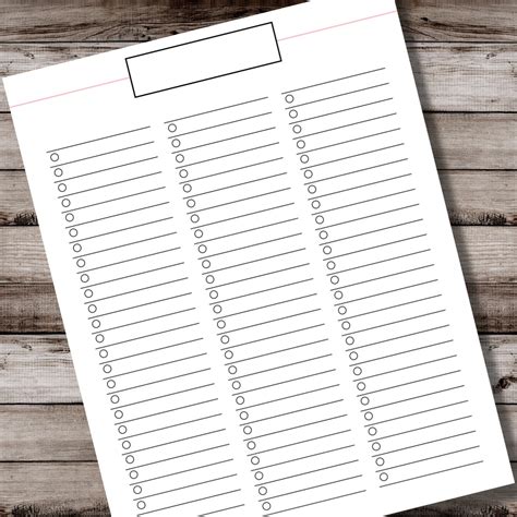 Three Column to Do List Printable - Etsy