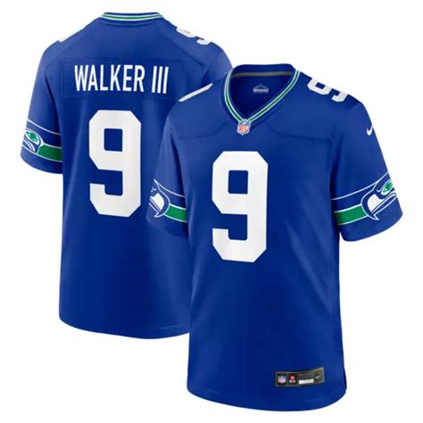 Nike Men's Seattle Seahawks Kenneth Walker III #9 Alternate Royal Game ...