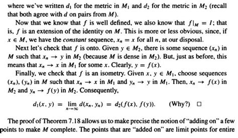 real analysis - Completing a metric space - Mathematics Stack Exchange